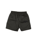 Black Polyester Embroidered Logo Swim Trunks