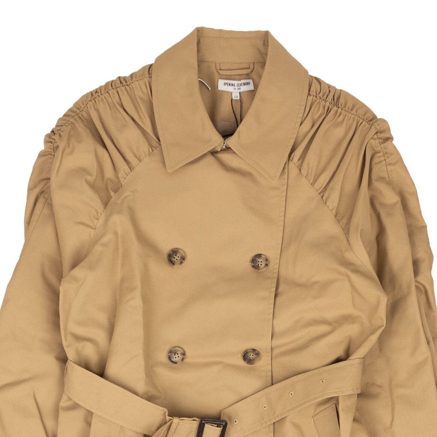 Opening Ceremony Smocked Trenchcoat - Sand