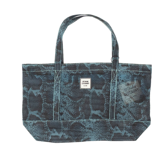 Opening Ceremony Small Animal Print Mesh Tote - Navy