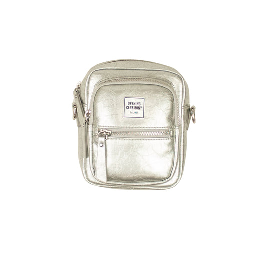 Opening Ceremony Mini Leather Cross Body Bag - Silver