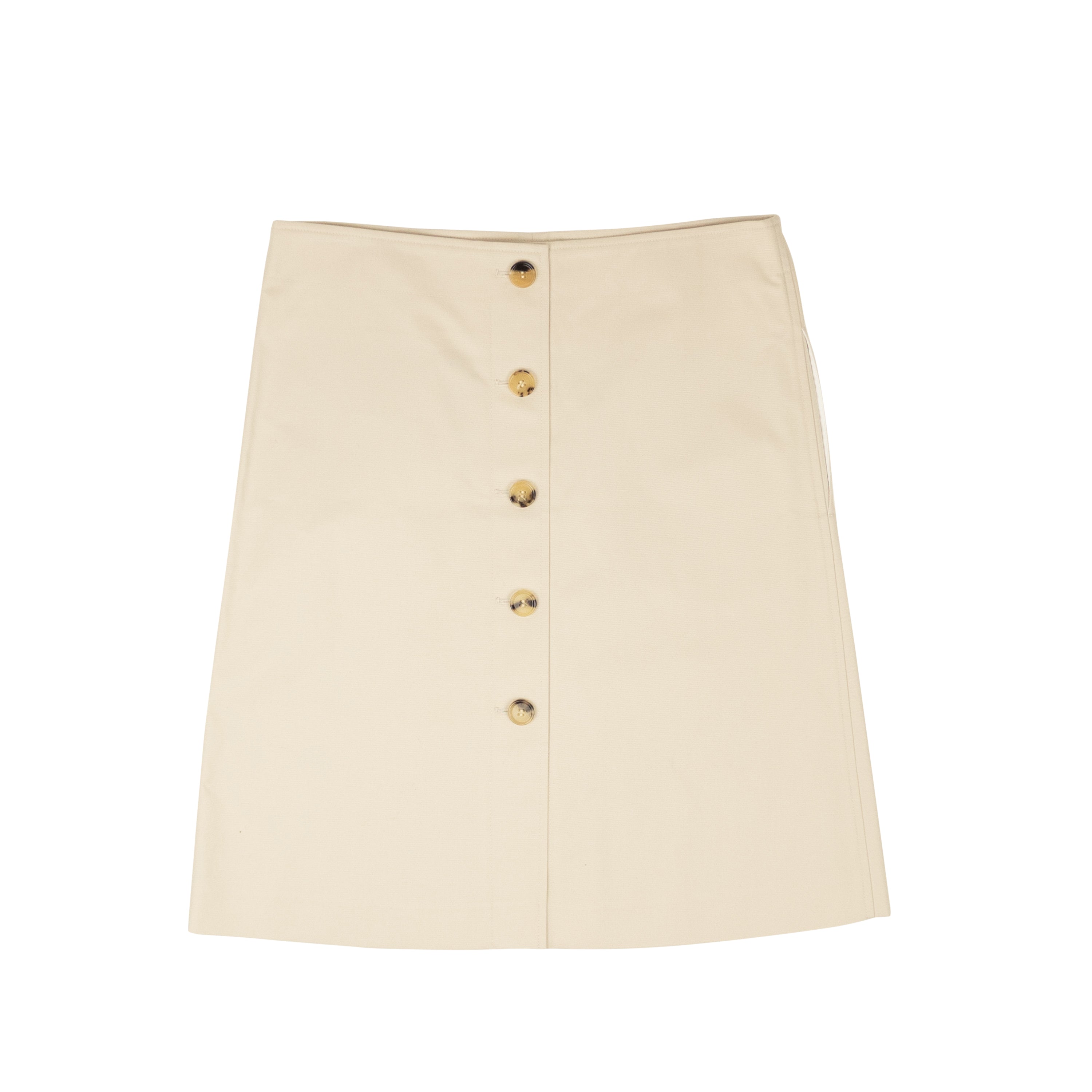 Button down skirt clearance beige