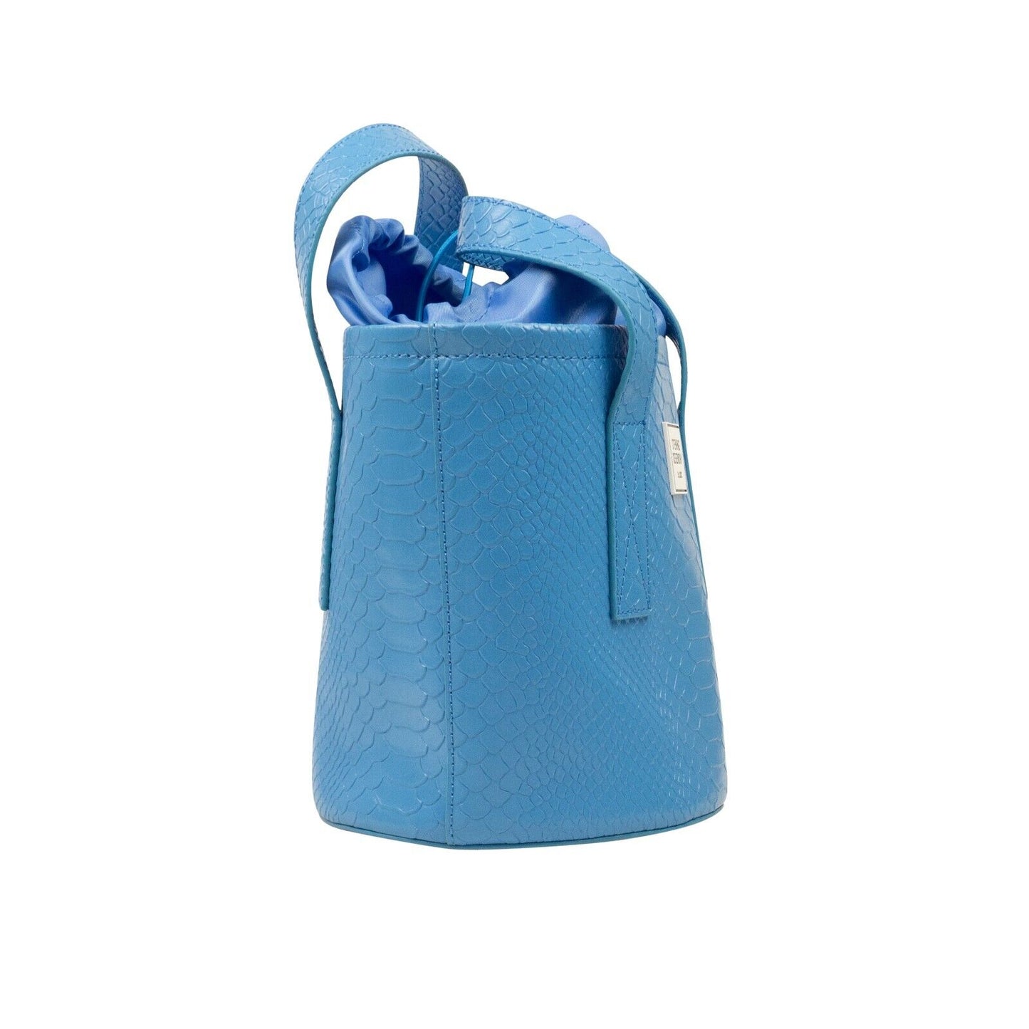 Opening Ceremony Medium Croc Bucket Bag - Blue/Leopard