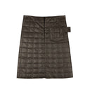 NWT BOTTEGA VENETA Chocolate Brown Checkered Leather Skirt