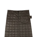 NWT BOTTEGA VENETA Chocolate Brown Checkered Leather Skirt