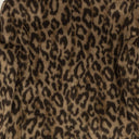 Brown Leopard Print Single Breasted Coat