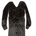 NWT BOTTEGA VENETA Black V-Neck Design Silk Dress