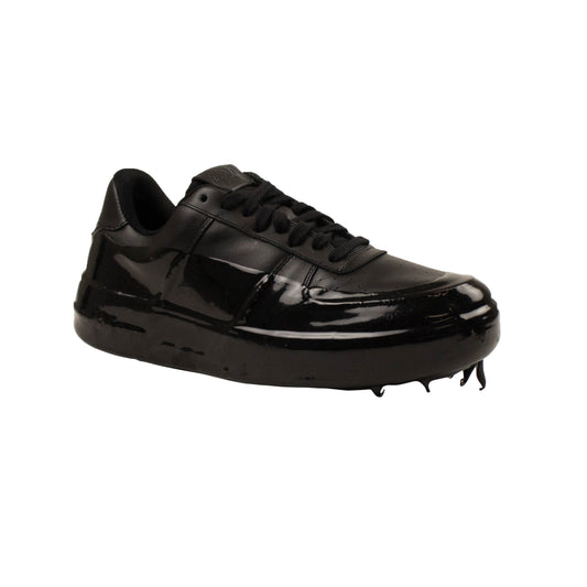 424 On Fairfax Wax Dipped Low Top Sneakers - Black