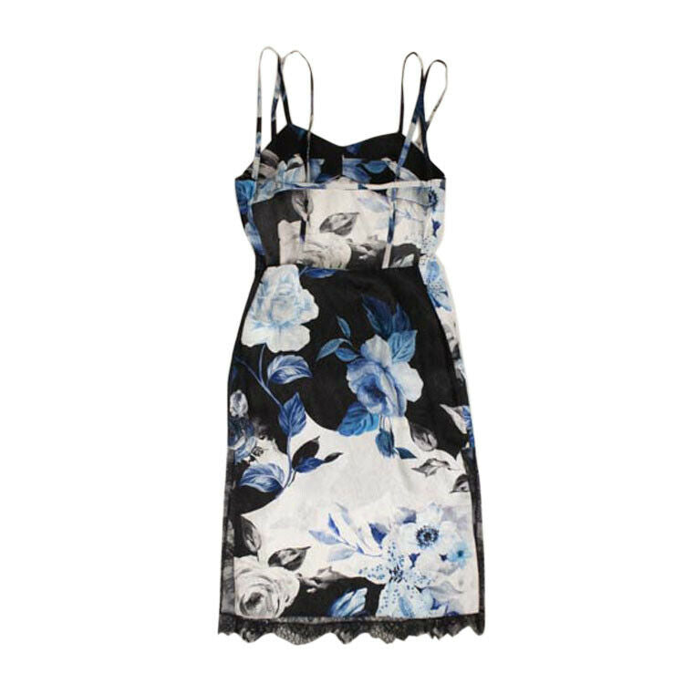 Off-White C/O Virgil Abloh Floral Print Dress - Black/Blue