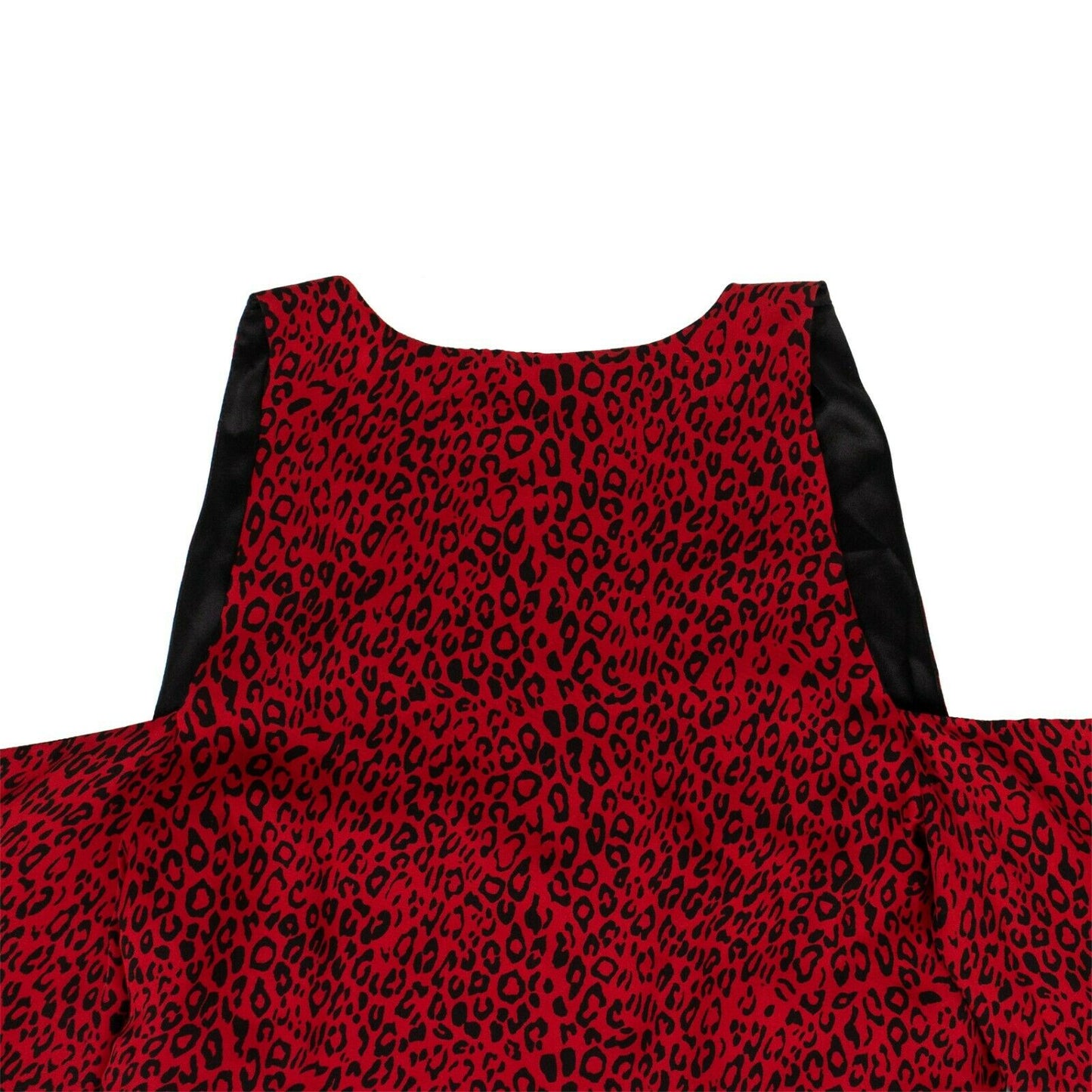 Amiri Leopard No Shoulder Long Sleeves Dress - Red