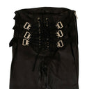 Unravel Project Leather Bondage Strap Pants - Black