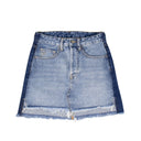 Marcelo Burlon Blue Vintage Wash Denim Mini Skirt