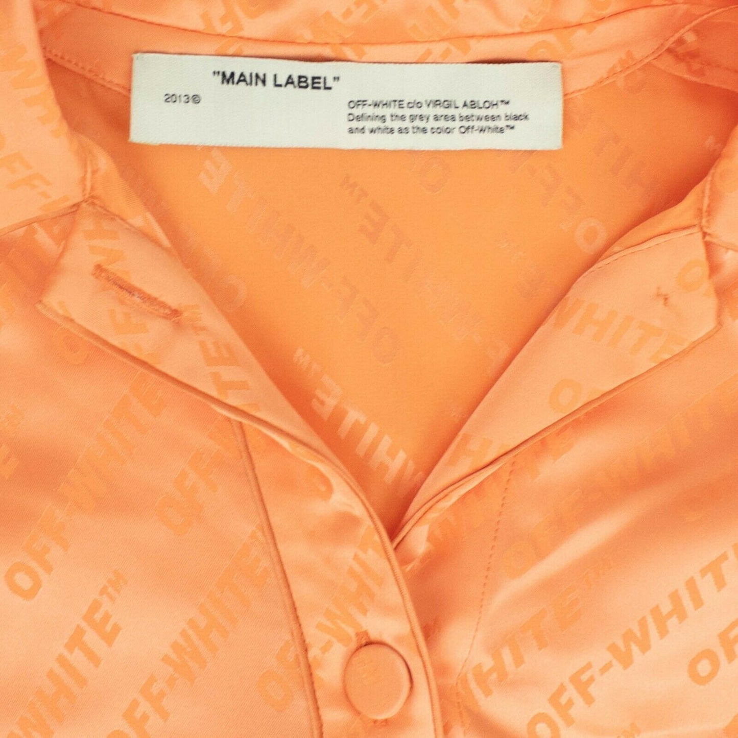 Off-White C/O Virgil Abloh Pajama Style Shirt - Orange