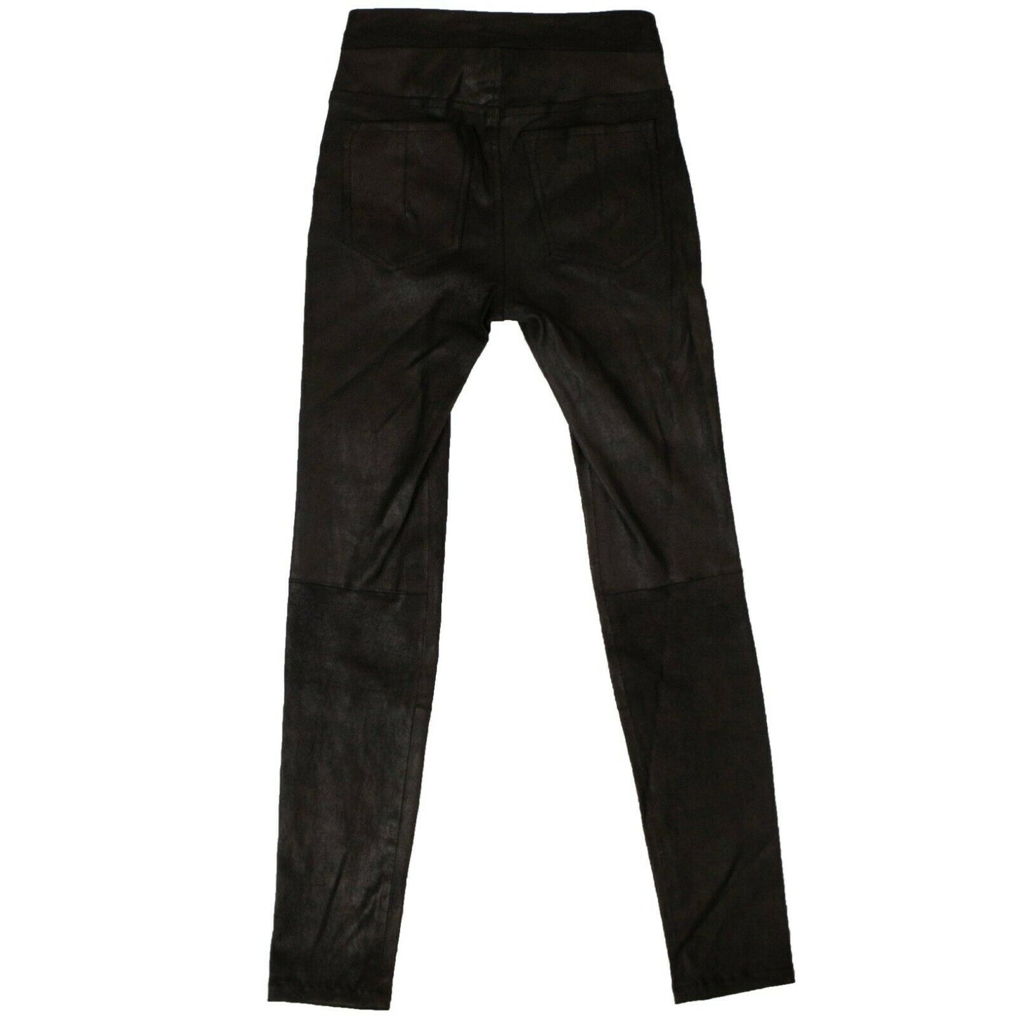 Unravel Project Leather Slim Biker Pants - Black