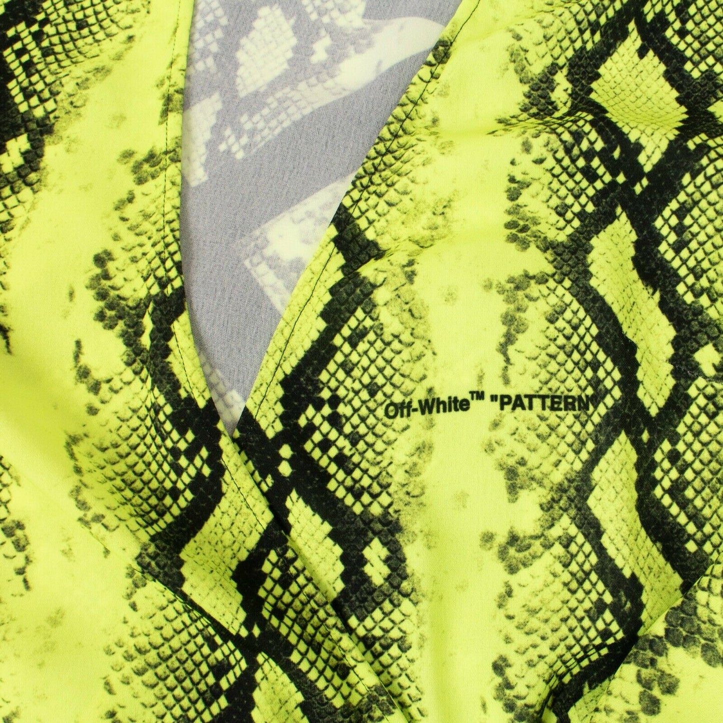 Off-White C/O Virgil Abloh Snake Print Mini Dress - Yellow