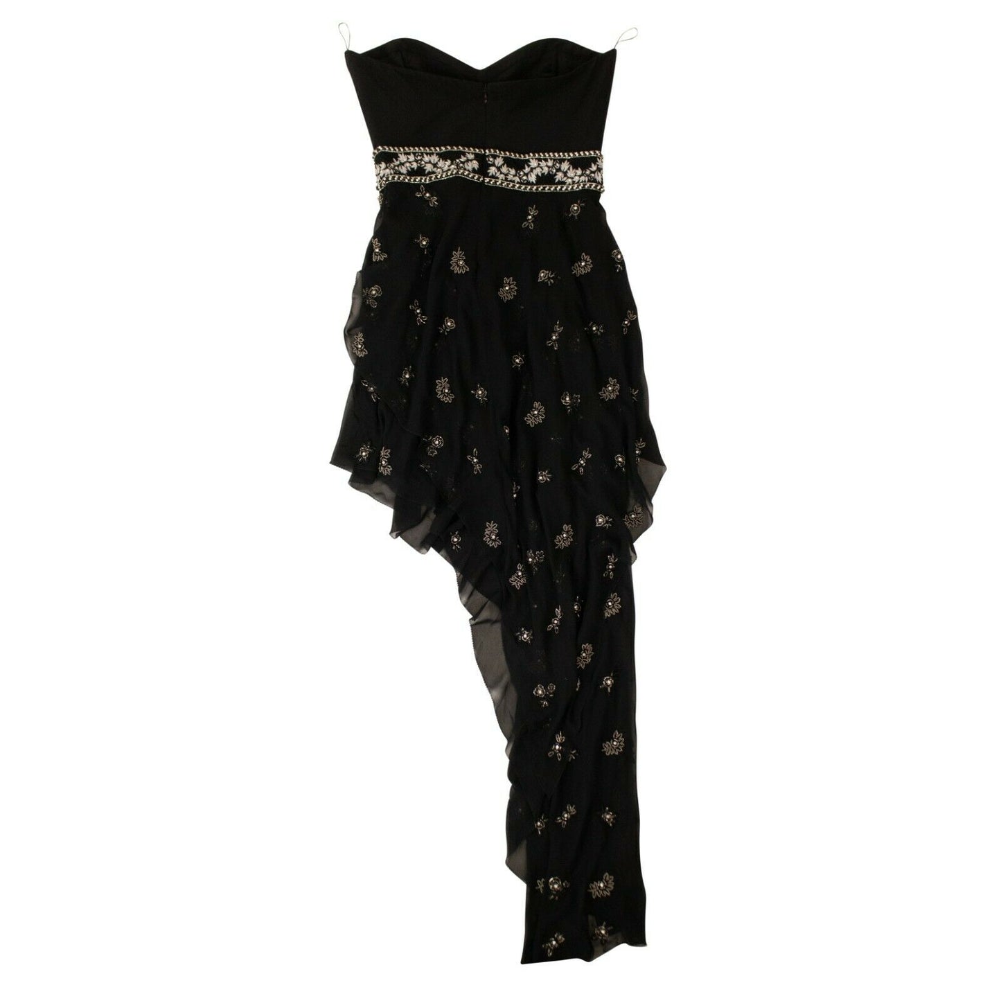 Amiri Embellished Strapless Dress - Black