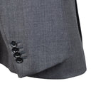 Grey & Black Wool Single Breasted Blazer