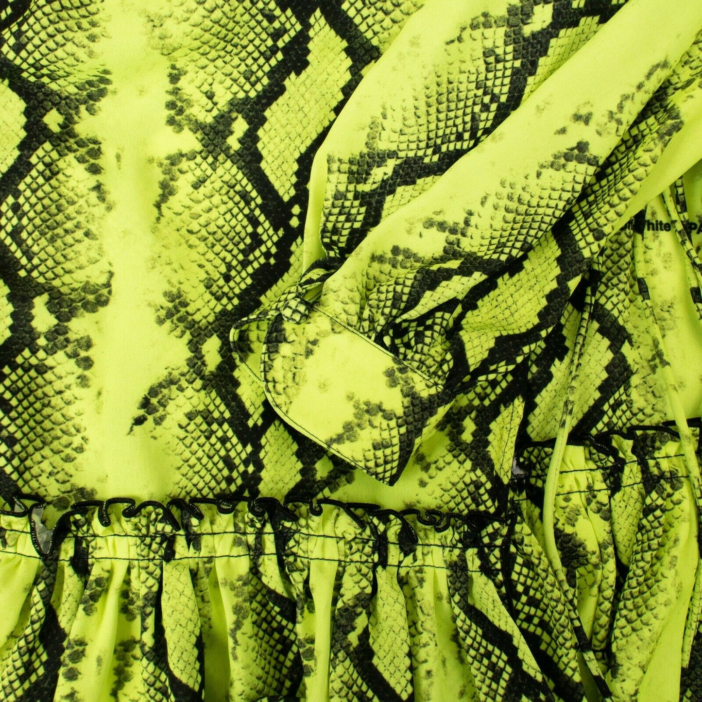 Off-White C/O Virgil Abloh Snake Print Mini Dress - Yellow