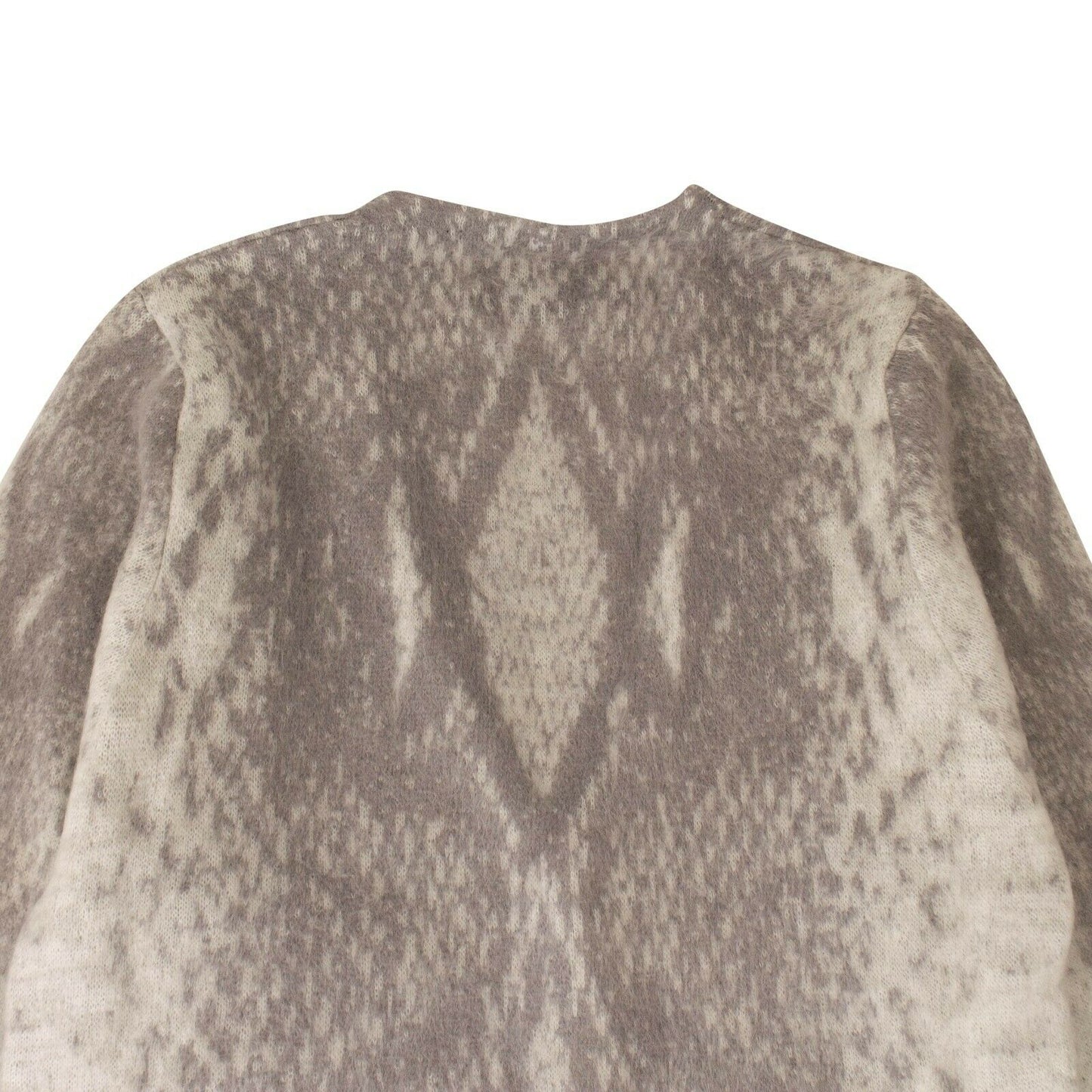 Amiri Oversized Snakeskin Print Cardigan Sweater - Gray