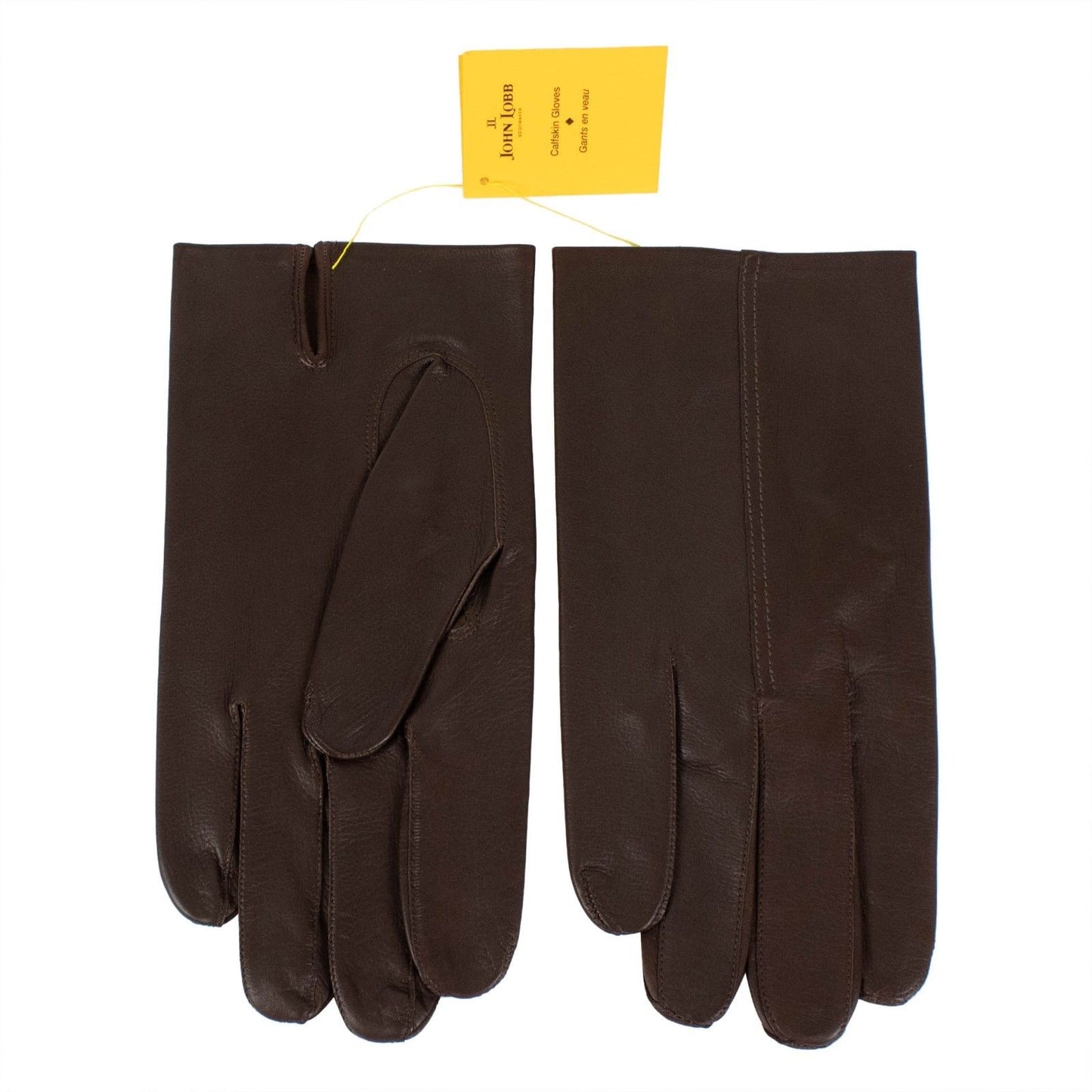John Lobb Calfskin Leather Gloves - Brown