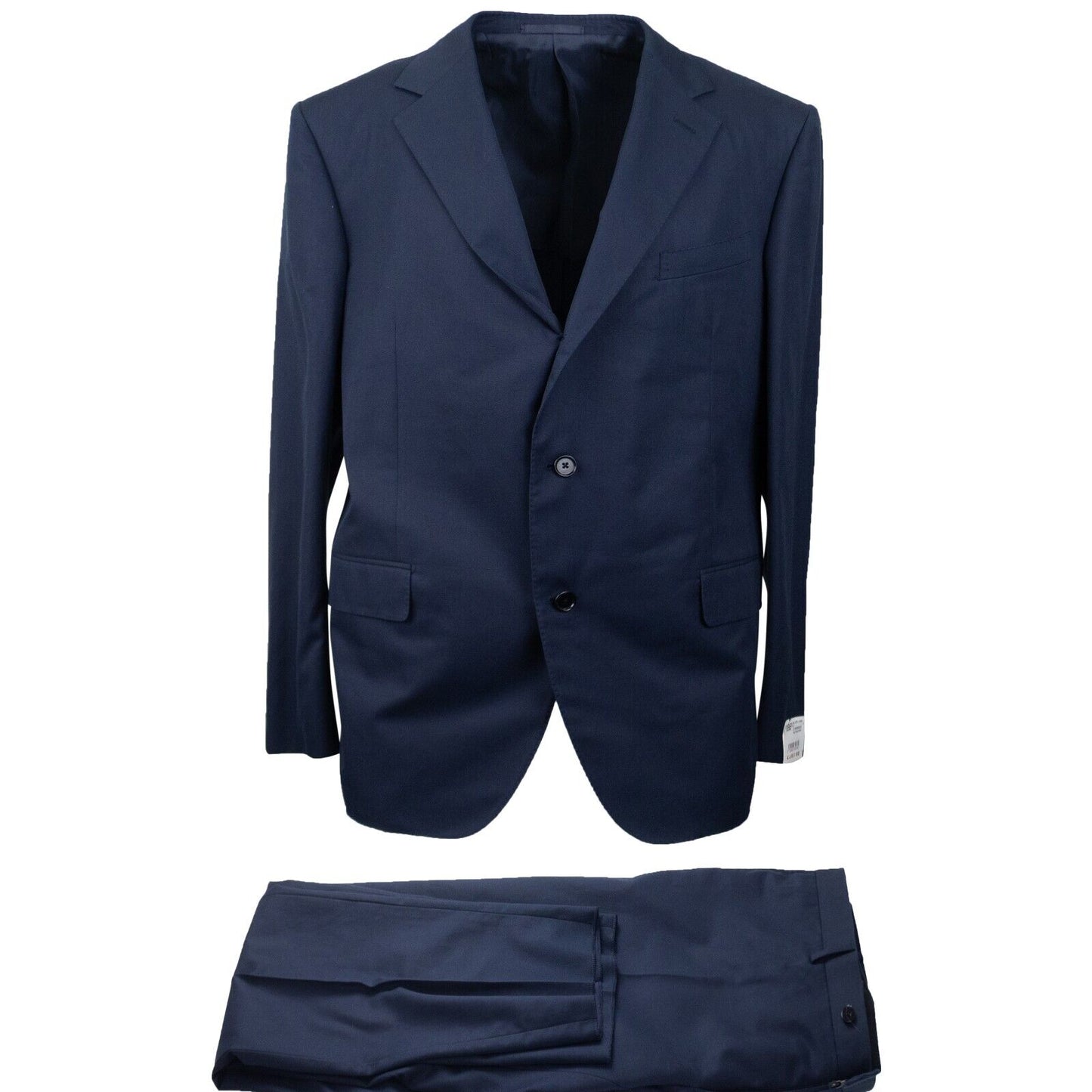 Navy Cotton Single Breasted Blazer