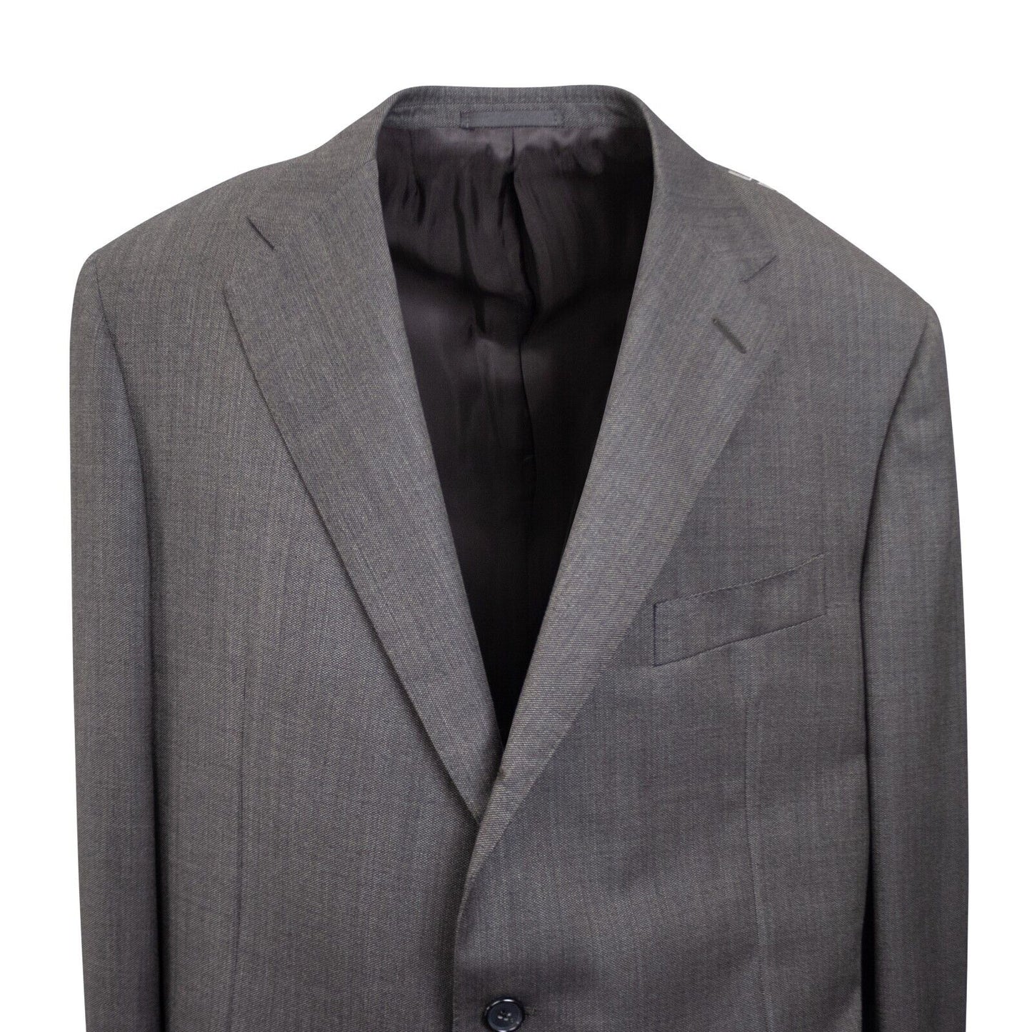 Dark Grey Wool Single Breasted Suit