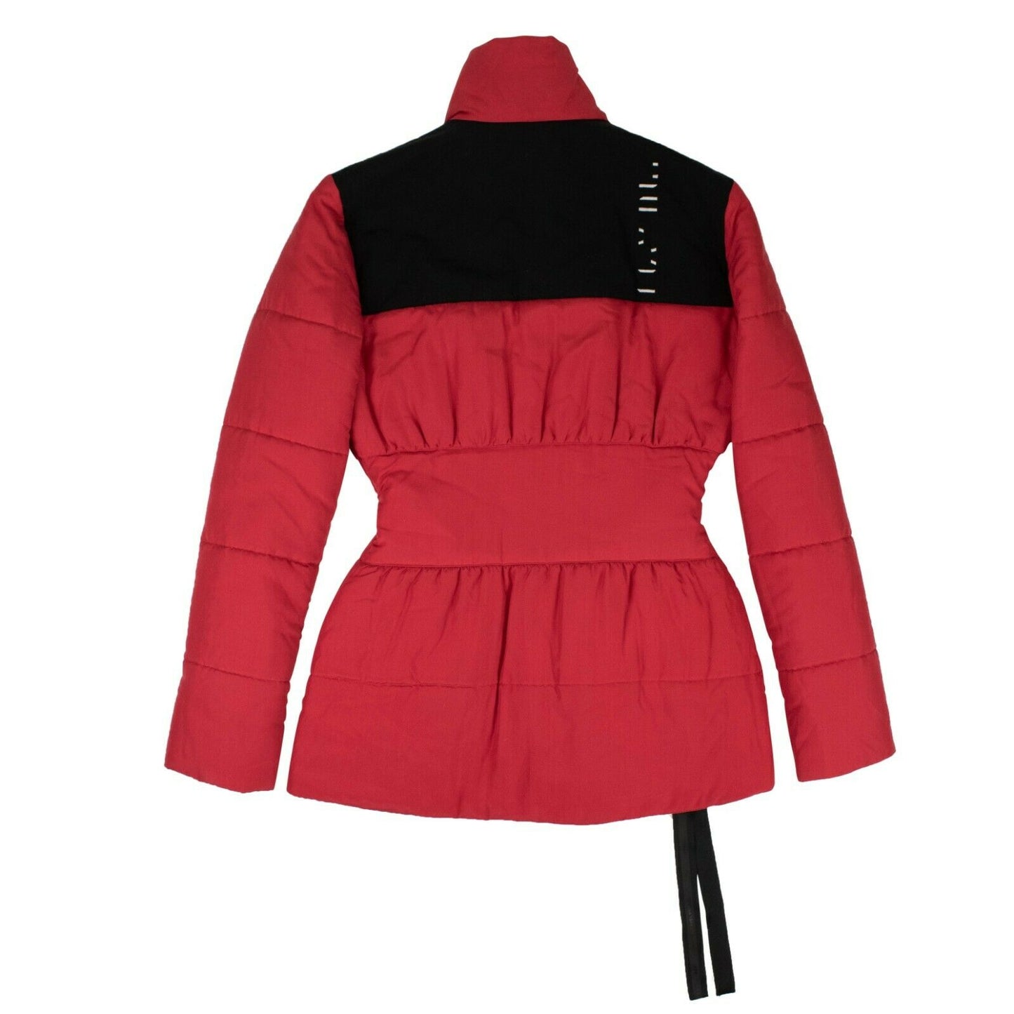 Unravel Project Drawstring Waist Puffer Jacket - Red