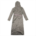 Unravel Project Silk Long Boxing Robe Dress - Silver Gray