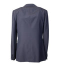 Navy Wool Blend Single Breasted Blazer