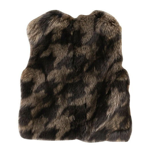 Women's Brown/Gray Pellicciai Fur Vest