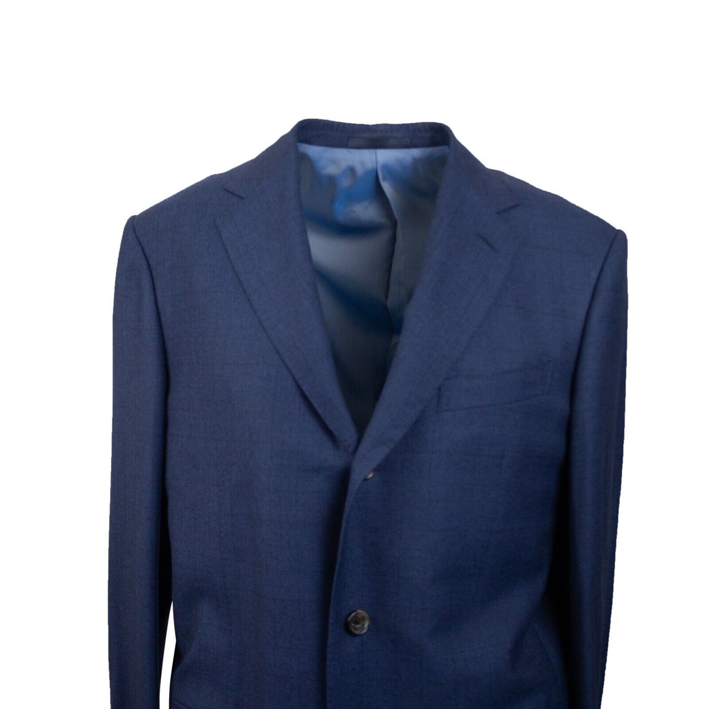 Navy Wool Single Breasted Suit