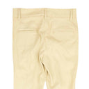 Beige Leather Skinny Pants