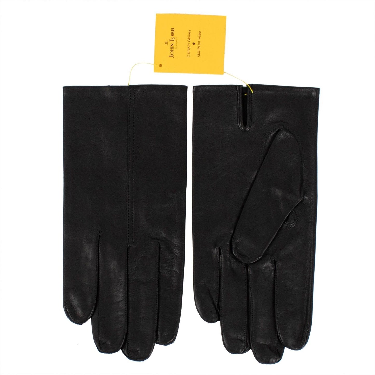 John Lobb Calfskin Leather Gloves - Black