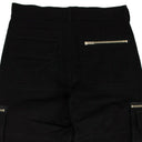 Men's Black Zip Embellished Straight Leg Pants