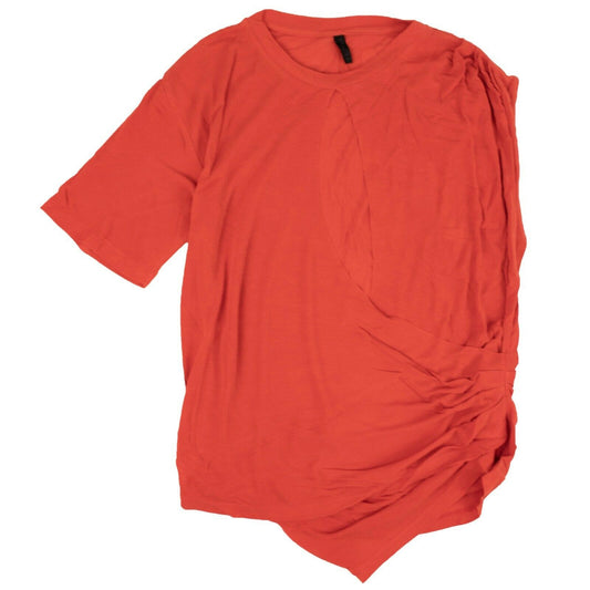 Unravel Project Silk Draped T-Shirt - Red