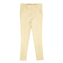 Beige Leather Skinny Pants