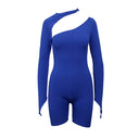 Rhude One Shoulder Playsuit - Blue