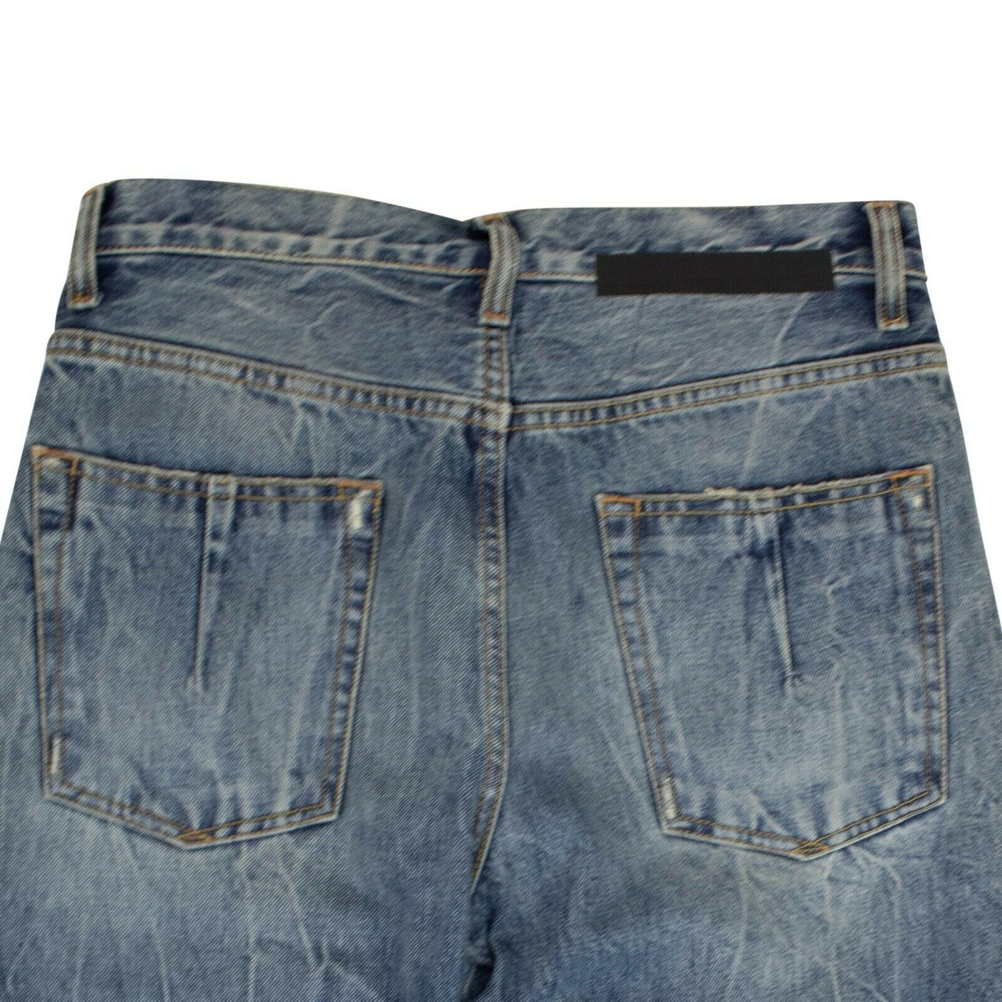 Unravel Project Moonwash Straight Leg Jean Pants - Blue