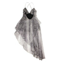 Amiri Silk Snake Print Long Dress - Gray