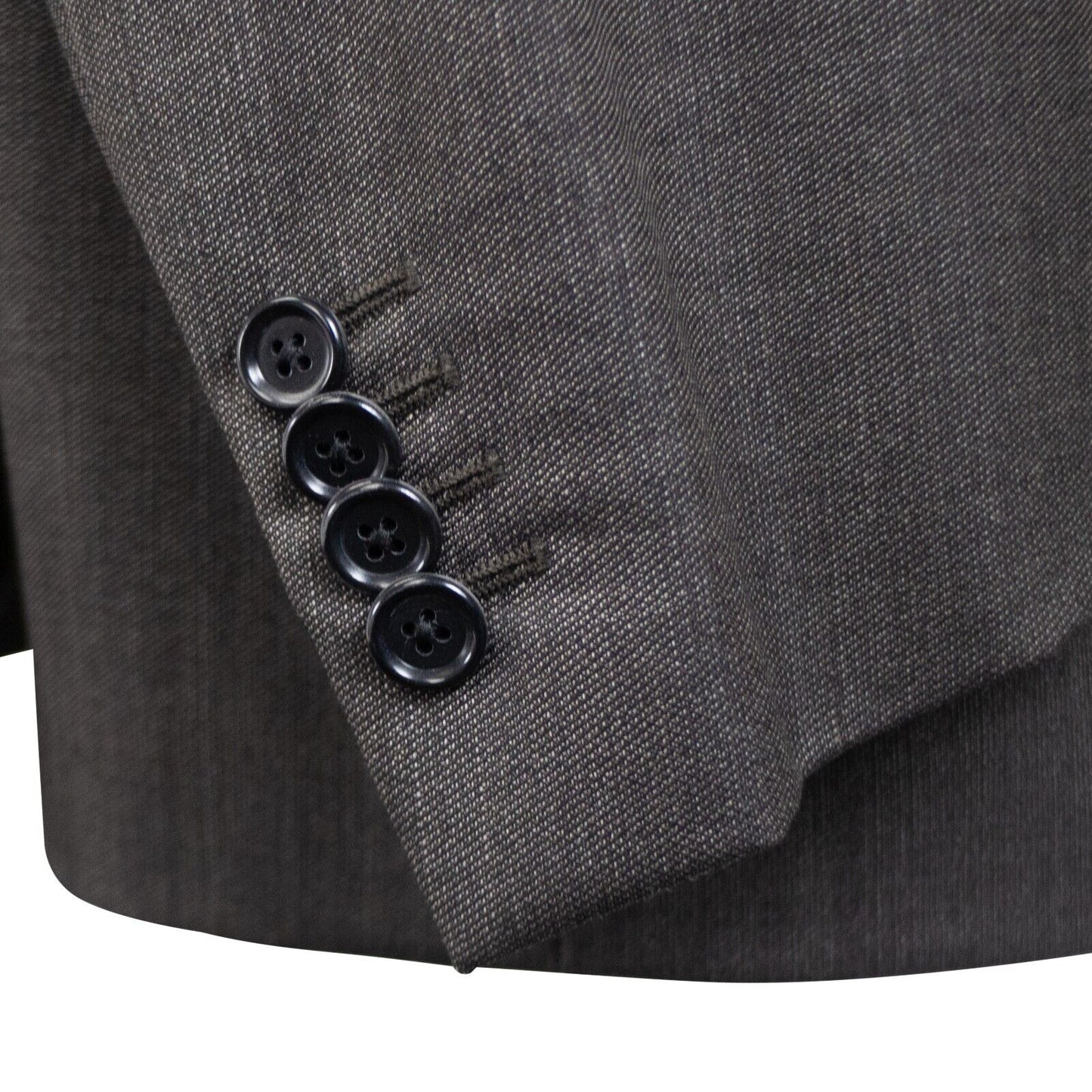 Dark Grey Wool Single Breasted Suit