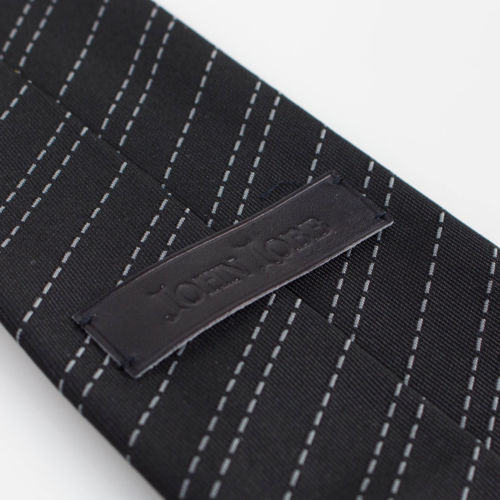 John Lobb Silk Striped Neck Tie - Black