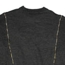 Gray Wool 'Pin My Heart' Zip Detail Sweatshirt