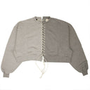 Unravel Project Two Tone Lace Up Sweatshirt - Gray