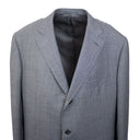 Grey & Black Wool Single Breasted Blazer