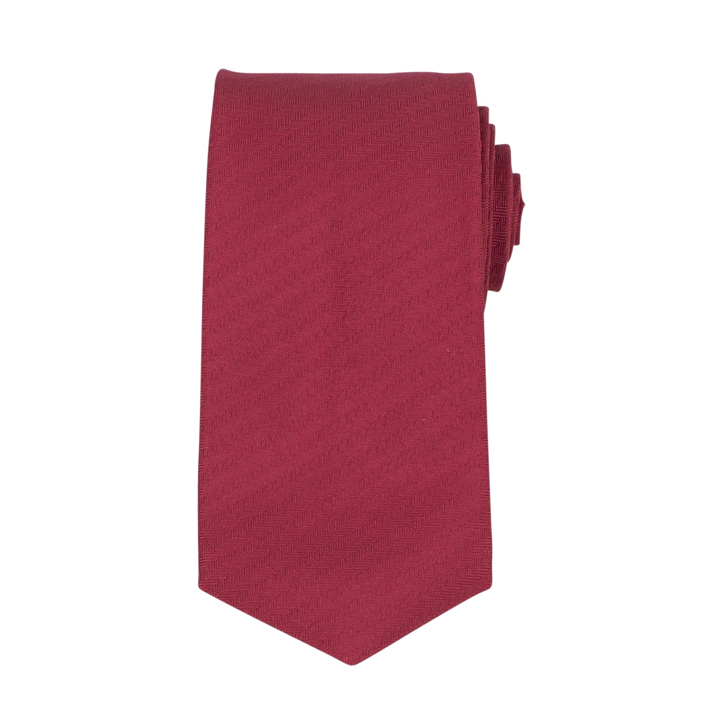 John Lobb Silk Herringbone Neck Tie - Red