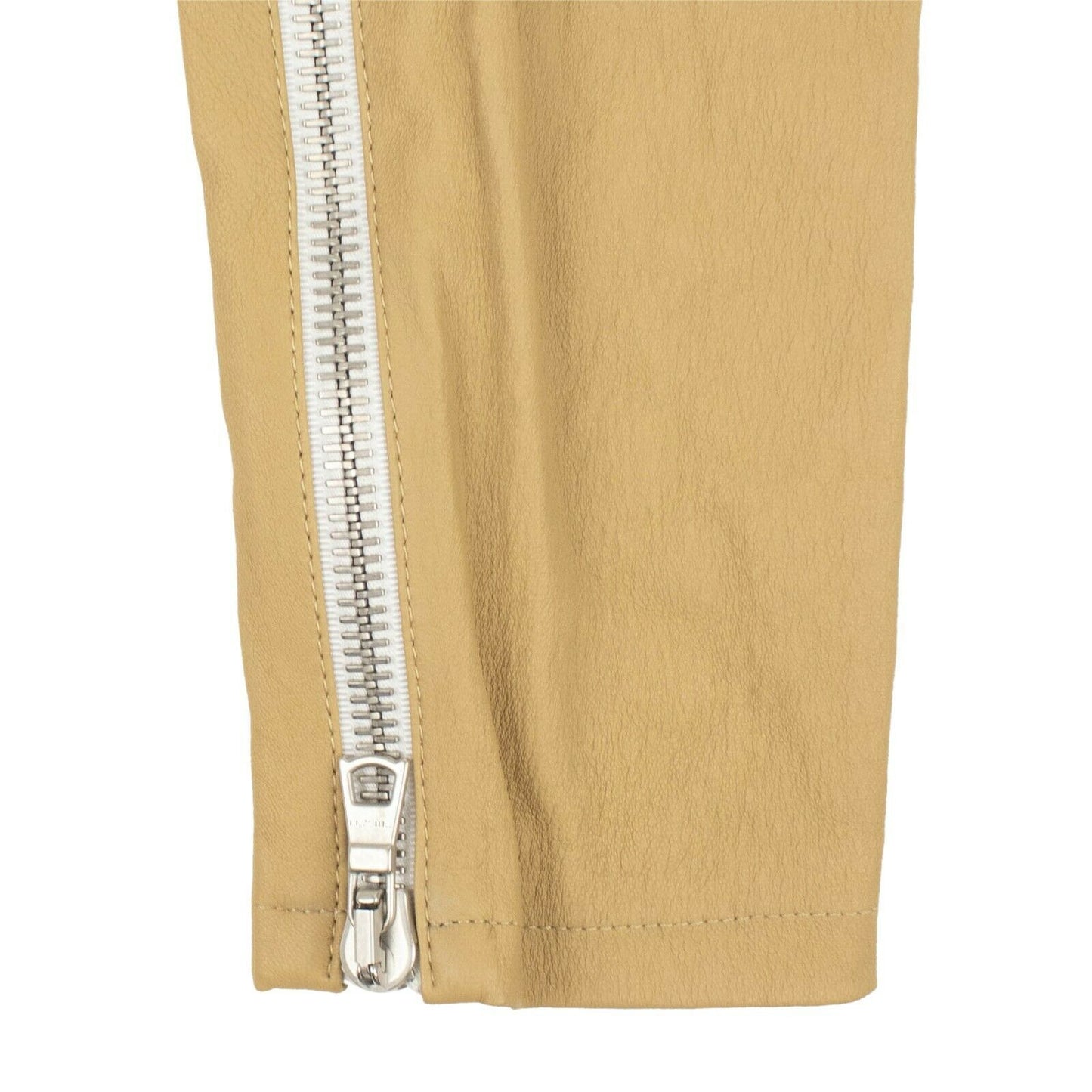 Unravel Project Leather Skinny Lace Up Pants - Beige