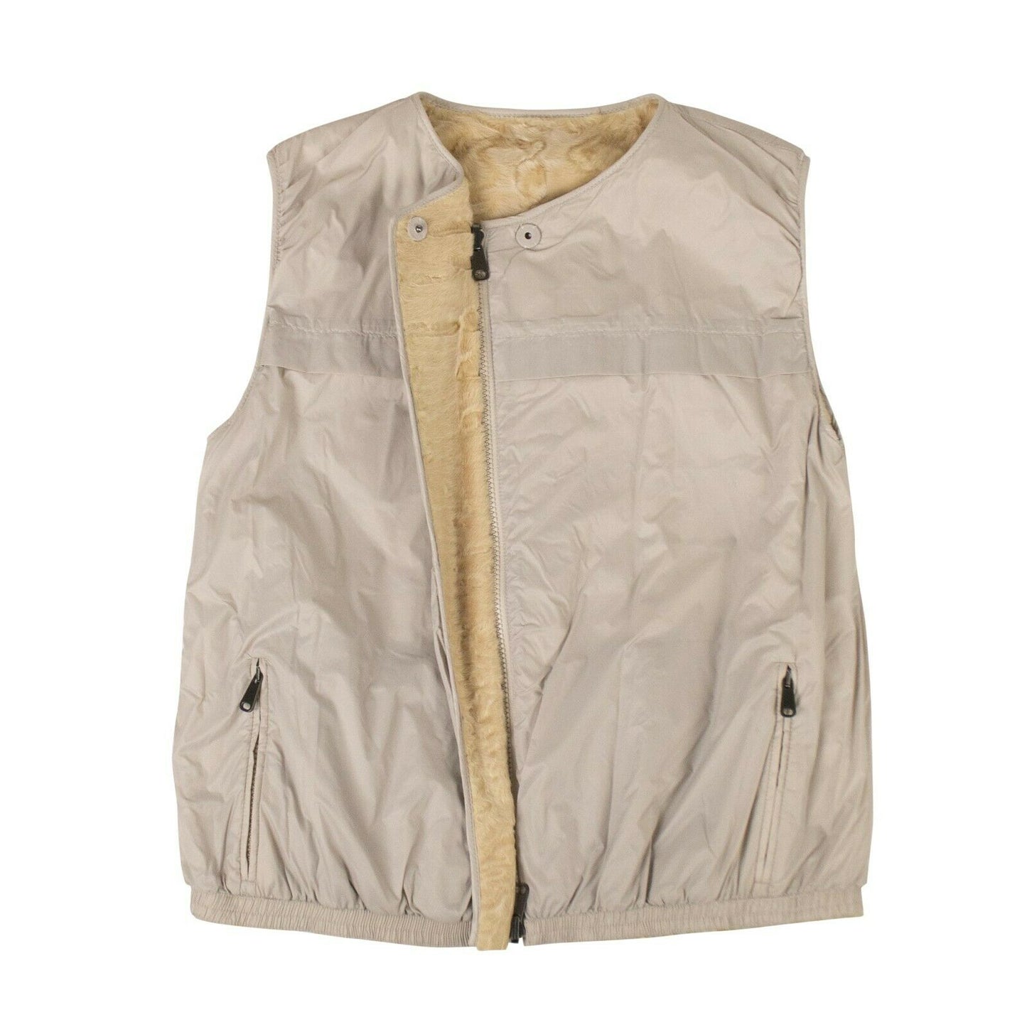 Yellow Astrakhan Fur Reversible Jacket Vest