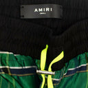 Men's Green Silk Plaid Track Pants