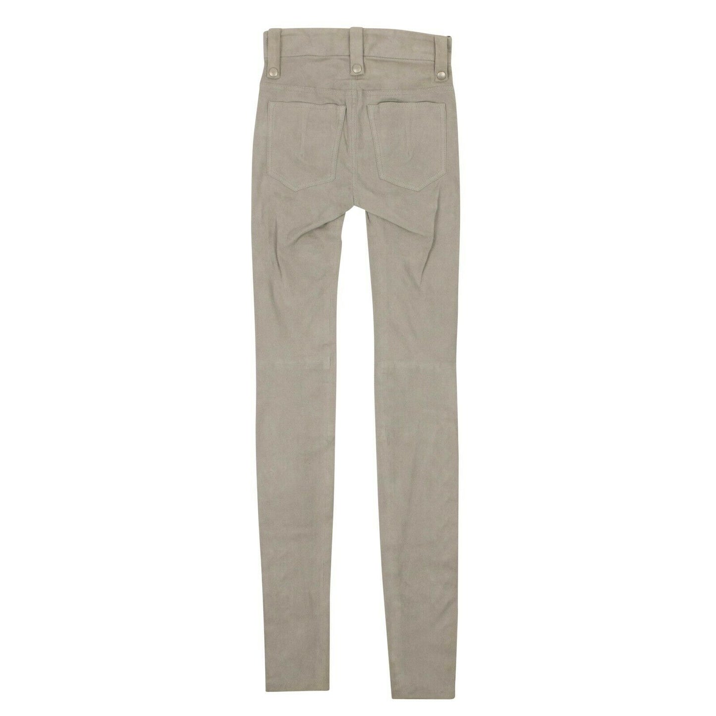 Unravel Project Suede Lace Up Skinny Pants - Gray