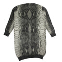 Amiri Oversized Snakeskin Print Cardigan Sweater - Dark Gray