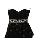 Amiri Embellished Strapless Dress - Black